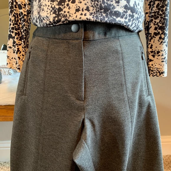 Threads Saks Fifth Avenue Grey Stretch Pants Sz M - Picture 2 of 7